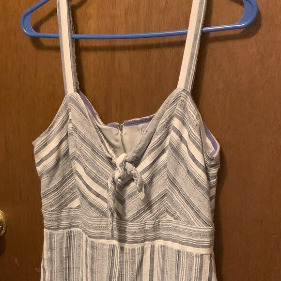 Violet Weekend Blue and White Cropped Jumpsuit size 14 - Picture 1 of 3